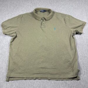 Polo by Ralph Lauren‎ Shirt Mens XL Green Polo Short Sleeve Cotton Embroidered
